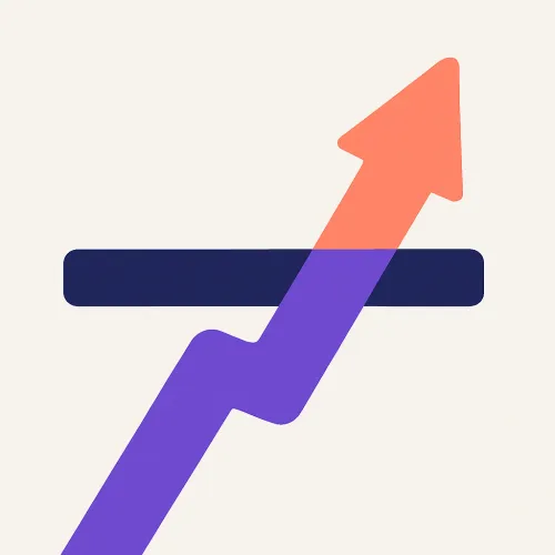 Arrow up crossing a threshold