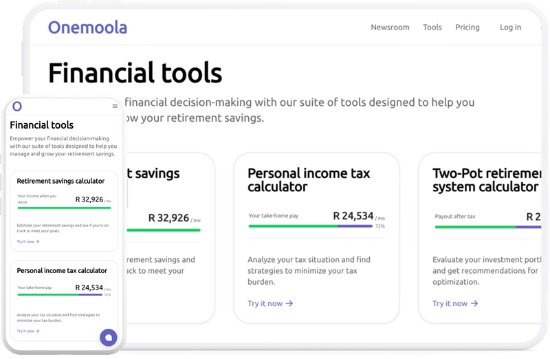 Financial tools page