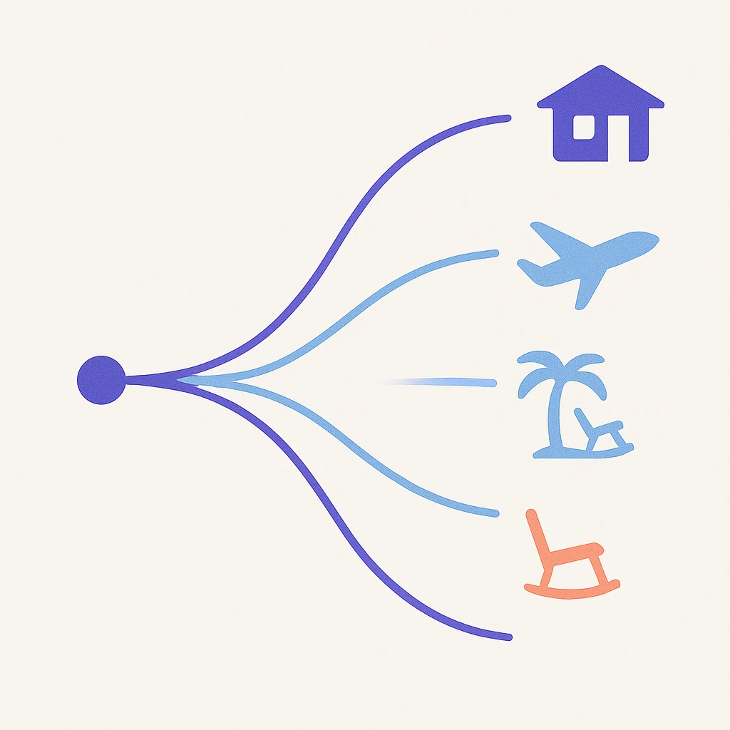 Illustration of financial goal setting.