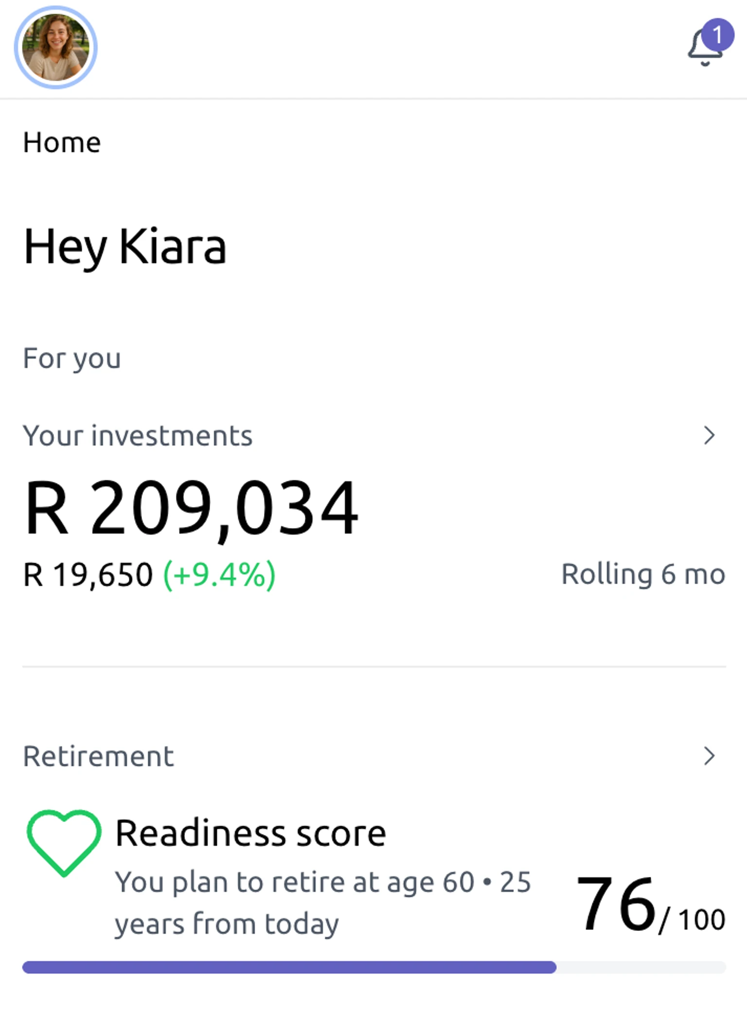 Onemoola dashboard preview on mobile